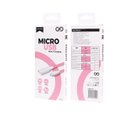 Kabel VIGGO DESIGN USB-microUSB 1m Różowy